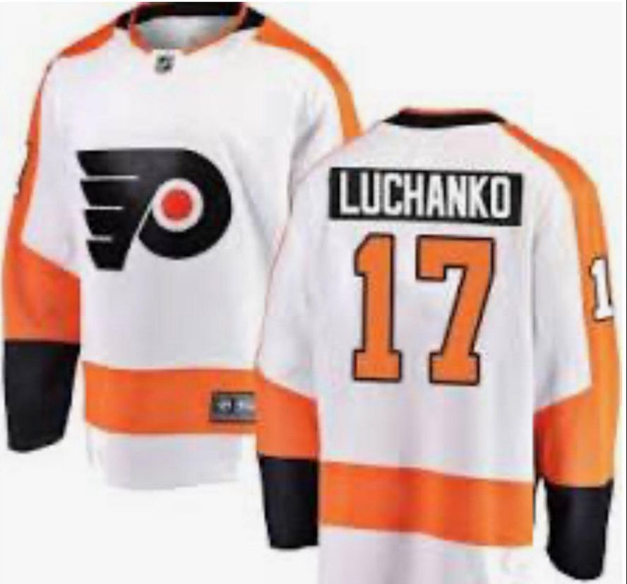 Men Philadelphia Flyers #17 Luchanko Orange 2024 NHL Jersey style 2